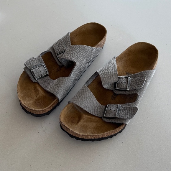 Birkenstock - Arizona - Nubuck Leather - Desert Buck Whale Gray - US Men’s 13 - Picture 4 of 10